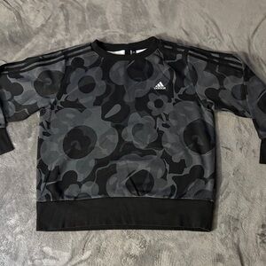 Adidas Womens Floral Graphic 3-Striped fleece sweatshirt